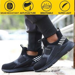 Safety Shoes Protective Men's Anti-piercing Work Summer Breathable and Deodorant Mens 211217