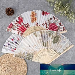 1PC Summer Vintage Bamboo Folding Hand Held Flower Fan Chinese Dance Party Pocket Gifts Wedding Colourful Factory price expert design Quality Latest Style Original