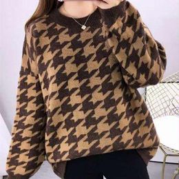 High quality female designers Women's Sweaters Knitwears Womens designer Europe and America Luxury Crew Neck Pullovers casual Harajuku sweater women fall clothes