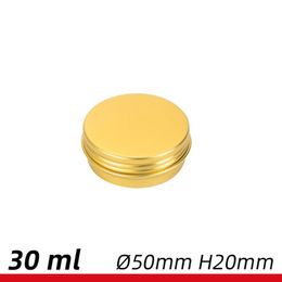 Portable Gold Aluminium Package Bottles Metal Tin Cans 30ml Cream DIY Refillable Jar Tea Pot Empty Round Containers