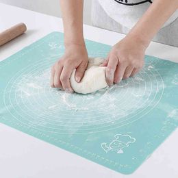 Non-Stick Silicone Pastry with Measurement 50X40CM Baking Counter Dough Rolling Oven Liner Fondant/Pie Crust Mat new 210401