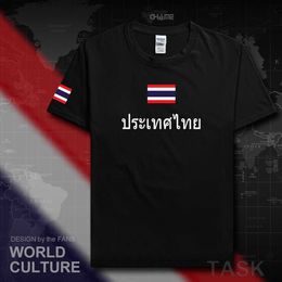 Thailand men t shirts 2019 footballes jersey nation team cotton t-shirt meeting fitness brand clothing tee Thai country flags TH X0621