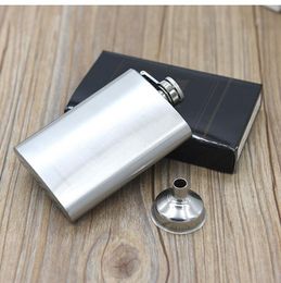 100pcs 4oz Hip Flasks Liquor Whisky Flask Alcohol Cap Funnel Drinkware Bottle Stainless Steel SN4024