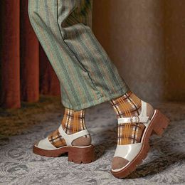 Sandels Zapatos De Piel Auténtica Para Mujer Sandalias Informales Con Correa y Hebilla Hechas a Mano Plataforma Talla 34 39 Verano 220303