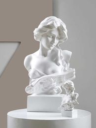 Nordic Character Sculpture Crafts David Plaster Statue Resin Art Avatar Wine Cabinet Home Living Room Decoration Sketch 210607