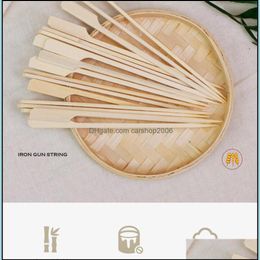 Tooticks Table Decoration & Aessories Kitchen, Dining Bar Home Garden 100Pcs/Pack Santi Bamboo Wood Wooden Paddle Picks Skewers For Cocktail