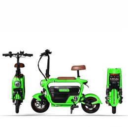 Foldable 12-inch tubeless tyre double electric scooter bike with seat to adapt to urban and rural cement/muddy complex roads