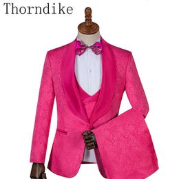 Thorndike Different Colors One Button Groom Tuxedos Shawl Lapel Groomsmen Best Man Suits Mens Wedding Suits Three Pieces Suits X0909