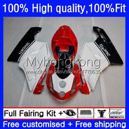 Injection Mold Body For DUCATI 749S White red hot 999S 2003-2006 749-999 749 999 03 04 05 06 Bodywork 15No.57 749R 999R 03-06 749 999 S R 2003 2004 2005 2006 OEM Fairing Kit