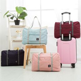 Trolley Travel Bag Foldable WaterProof Nylon Unisex Luggage Large Capacity Women Folding Handbags Storage Bags