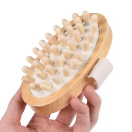 Wooden Shape Silicone Gasbag Brush Head Massager Wash Brushes With Rope Massage Comb Scalp Bath Meridian Combs Washing Supplies BH 5291 TYJ