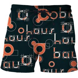 Men's Shorts Men Fitness Geometric Pattern Man Summer Gyms Workout Male Breathable Mesh Quick Dry Sportswear Beach Short Pants