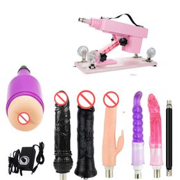 AKKAJJ Sex Furniture Dildo Female and Men Masturbation Pumping Gun Vibrator Automatic Machine