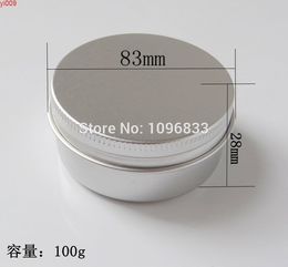 110g Aluminium Metal Jar Screw Lid, Cosmetic Tin Jar, Empty Tins, Box, Aluminium Packing Container, 50pcs/Lotjars