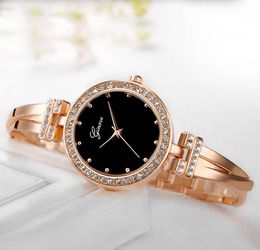 Luxury 4 Pieces Sets Womens Watch Diamond Fashion Quartz Watches Delicate Ladies Wristwatches Bracelets GINAVE Brand265m