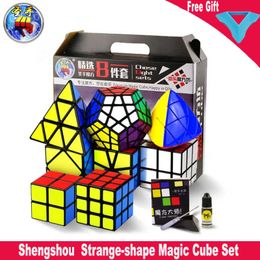 wca competitions UK - Shengshou 8pcs set Strange-shape Magic Cube 2x2x2 3x3x3 WCA Competition Speed Cubes Gift Set Puzzle Childrens Toys 4pcs Cubo Ma