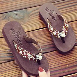 Children's Slippers Summer Girls Fashion Outer Wear Princess Beach Shoes Big Kids Flip Flops Cute Parent-Child Sandals qq396 210712