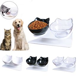 nonslip double cat bowl dog bowl with raised stand pet supplies cat water bowl for cat food bowls for dog feeder