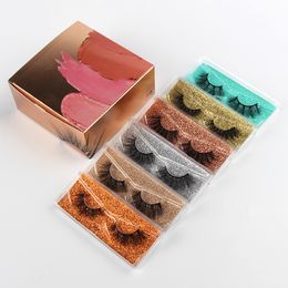 DHL Eyelashes Atacado Falso Mink cílios Natural Set Set Faux Cils Maquiagem Bulk