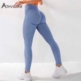 Leggings Women Fitness High Waist Push Up Leggins Running Seamless Gym legging Mujer 211204