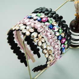 Elegant Women Rhinestone Headbands Baroque Hairbands Lady Girls Hair Hoop Bezel for Hair Fashion Headwear Hair Accessories