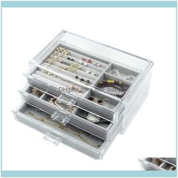 Jewelry Packaging & Jewelryjewelry Pouches Bags Acrylic Box 3 Ders Veet Jewellery Organizer For Earring Rings Necklaces Bracelets Display C