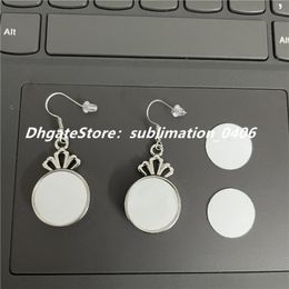 Noosa Chunks Metal Earrings Dangle Charms Earring DIY Jewellery Ear Drop with 18MM Snap Buttons and Sublimation Aluminium sheets