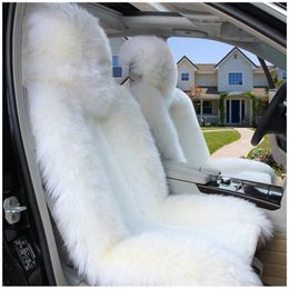 Universal Fit Car Accessories Interior Car Seat Covers For Sedan SUV Warmer Wool One Piece For Front Seat Thick Quality Fur Cushion Mats Women Pink Single Seat Cover