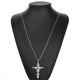 Fashion Gold Cross Pendant 70cm Long Chain Chokers Contracted Necklaces Hip Hop Trendy Jewelry For Men Women Gifts