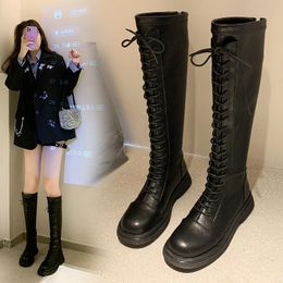Botas Largas Con Cordones Negras Oferta Online | DHgate.com