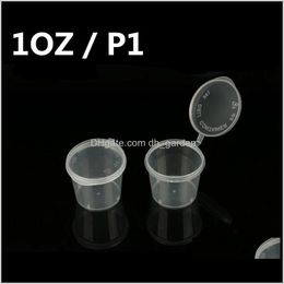 Office School Business & Industrial Drop Delivery 2021 1Oz Disposable Plastic Portion Connt Sauce Snack Souffle Dressing, Jello S Cup Contain