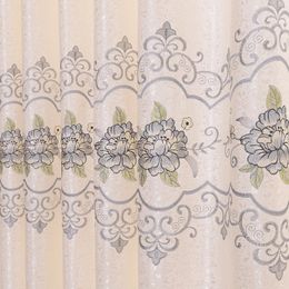 Curtain & Drapes European-style Curtains For Living Dining Room Bedroom Luxury Embroidered White Window Tulles