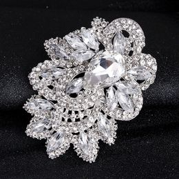 Vintage retro style Big Crystal Diamante Bejeweled brooches for Women Dress Scarf Brooch Pins Jewelry Accessories Gift AE070