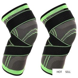 1PC Knee Support Protector Kneepad Knee pads Pressurised Elastic Brace belt for Running Basketball Volleyball joelheira