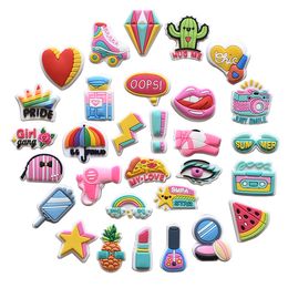 Shoe Parts Accessories Cartoon shoe Charms For Sandals Shoes Wristband Bracelet Decoration Lovely Buckles Drop Delivery