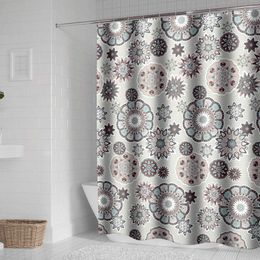 Bohemian Mandala Shower Curtains For Bathroom Geometric Waterproof Shower Curtain Set Bathtub Bathing Cover With 12 Hooks 210609