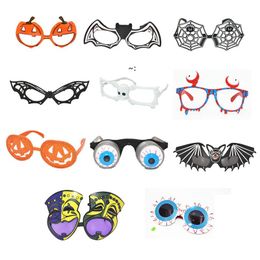 Halloween glasses Costume party Funny partys pumpkin skull spider web scary Holiday prop LLB9967
