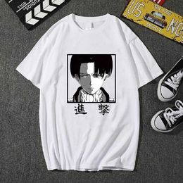 Attack on Titan Hot Anime T-shirt Fashion Casual O-neck White Cloth Y0809