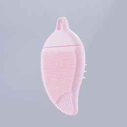 Fashion Face Deep Cleaning Tools Soft Silicone Brushes for Nose Side Black Head Dead Skin Removal Massage Hair Washing Brush