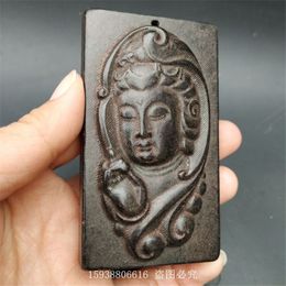 Collection of old jade iron meteorite Guanyin Buddha jade brand jade pendant