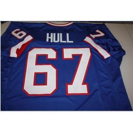 009 KENT HULL #67 SEWN STITCHED HOME RETRO JERSEY AFC CHAMPION Full embroidery College Jersey Size S-5XL or custom any name or number jersey