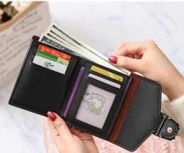 Wallets Small Wallet Female Short Retro Wallet Red Black Green Brown Colour Womens Bags