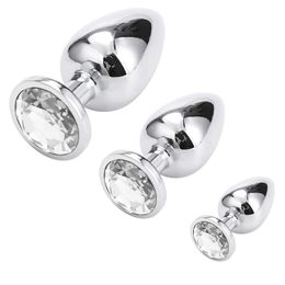 3PCS S/M/L Stainless Steel Anal love Plug Orgasm Butt Adult Sex Toy A67