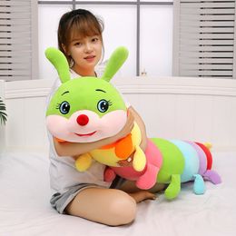 Cute Lazy Pillow, Backrest, Caterpillar Pillow, Plush Toy, Gift for Girl, Small Doll, Sofa, Soft and Comfortable Cushion F8033 210420