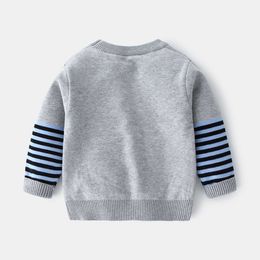 Autumn Winter Baby Boys Sweater Children Knitted Clothes Tops Kids Pullover Jumper Toddler Striped Fall Clothes for Kids Y1024