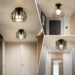 Iron aisle ceiling lights minimalist nordic vintage balcony kitchen ceilings lamp foyer metal entrance small indoor lighting