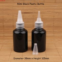 30pcs/Lot High Quality 50ml Black Plastic Lotion Bottle with Water 5/3OZ Refillable Small Portable Emulsion Cosmetic Packaginghood qty