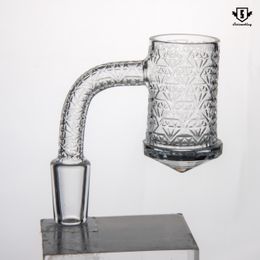 Smoking Accessories Diamond bottom quartz banger with full deep carving pattern dab rig 839