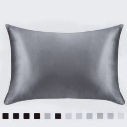 Silk Satin Pillow Case Home Textile 12 Solid Colours Cooling Envelope Pillowcase Ice Silks Skin-friendly Pillowslip Bedding Supplies 20*26 inch FHL380-WY1560