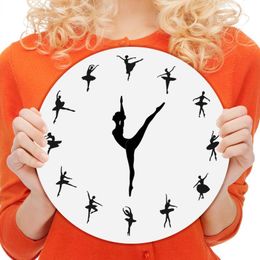 Other Clocks & Accessories Yoga Ballet Pattern Wall Clock Modern Design Classic Art Dancer Gift Home Living Room Bedroom Decoration Time Con